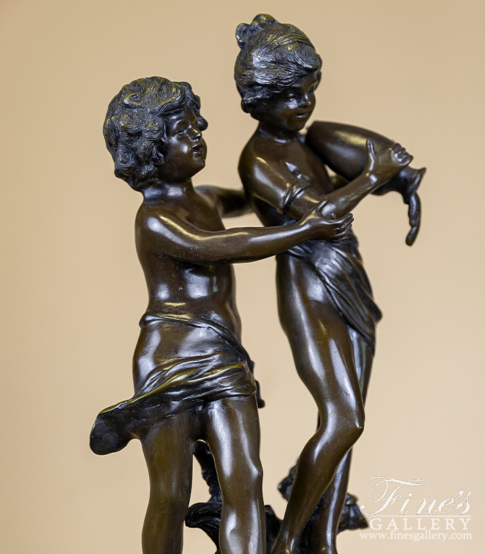 Bronze Statues  - Bronze Boy And Girl Sclupture - BS-1520